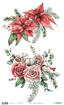 Rice Paper Christmas Roses PapersForYou 54x33cm