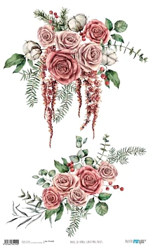 Rice Paper Christmas Roses II PapersForYou 54x33cm