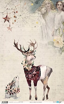 Rice Paper Big Reindeers PapersForYou 54x33cm