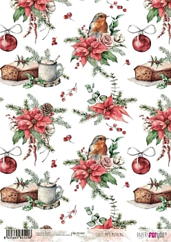 Papier de riz « Christmas Morning » de PapersForYou, 30 x 21 cm