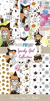 Scrapbooking kit Spooky Girl PapersForYou 15x30cm