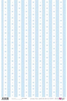 Kartonpapier Blauwe Randen Magic Wonderland PapersForYou 32x48cm