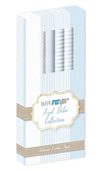 Baby Blue Leather Papers Kit PapersForYou 32.5x30cm