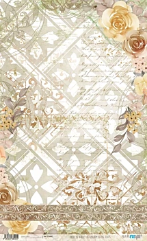 Papel de Arroz Rosas Beige The Kingdom of the Elves PapersForYou 54x33cm