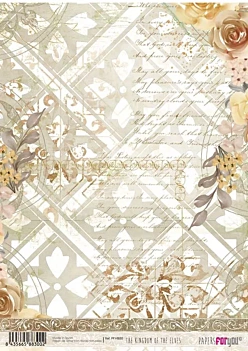 Beige Rozen Rijstpapier The Kingdom of the Elves PapersForYou 30x21cm