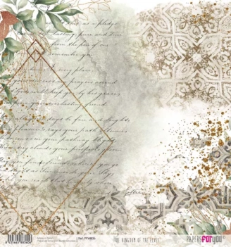 Papel de Arroz Scrap Mosaico y Rombos The Kingdom of the Elves PapersForYou 30x30cm