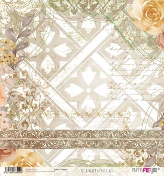 Rijstpapierafval Rozen Beige The Kingdom of the Elves PapersForYou 30x30cm