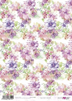 Rice Paper Watercolour Flowers Together Forever PapersForYou 30x21cm