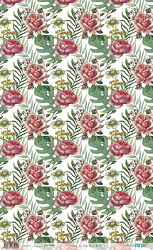 Papel de Arroz Flores y Monstera Magic Nature PapersForYou 54x33cm