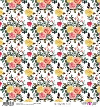 SUPER AANBIEDING **40%** Rijstpapier Scrap Kleurrijke Bloemen Het Bloeiproject PapersForYou 30x30cm