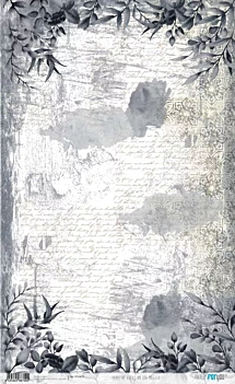 Papier de Riz Ecriture Gris Un Jour Magique PapersForYou 54x33cm
