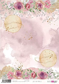 Flores de papel de arroz e aquarela Nossos minúsculos papéis milagrosos para você 30x21cm