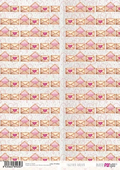 Rijstpapier Liefdesbrieven Together Forever PapersForYou 30x21cm