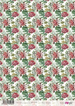 Rijstpapier Bloemen en Monstera Magic Nature PapersForYou 30x21cm