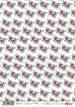 Rijstpapier Violet Boeketten The Flowering Project PapersForYou 30x21cm