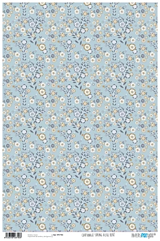 Papel de cartonaje Spring Azul bebé PapersForYou 32x45cm