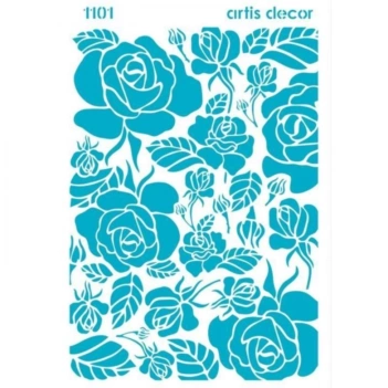 Pochoir modèle Roses Artis Decor 20x28,5cm