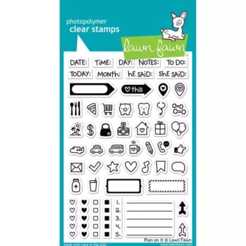 Lawn Fawn Clear Stamp - Plan On it - LF1129