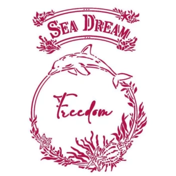 Plantilla de Stencil Freedom Romantic Sea Dreams Stamperia 21x29cm

