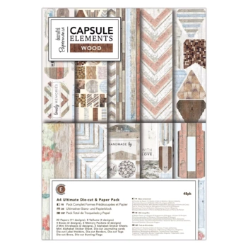 Docraft Holzkapselelemente Scrapbooking Papierpaket A4