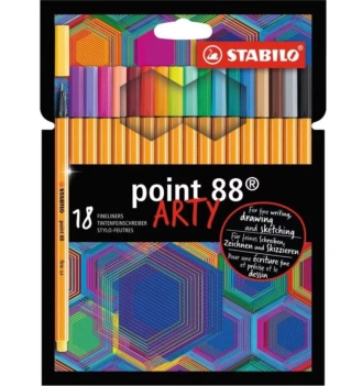 Etui de 18 feutres pointe fine Point 88 Arty Stabilo