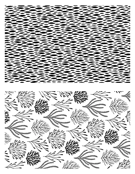 Set van transparante postzegels textuur koralen Corail Artemio