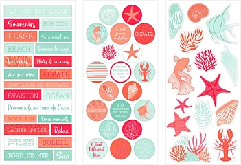 Chipboard Stickers Frases Corail Artemio