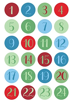 SUPER OFERTA **40%** Rub-On numery Christmas Berries Artemio