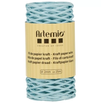 Cordon Papier Bleu Clair Artemio 2mm