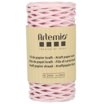 Cordon Papier Rose Pâle Artemio 2mm