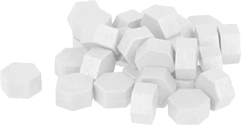 Artemio White Hexagonal Wax Beads for Stamps, 30g