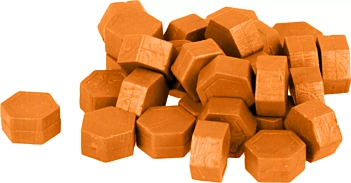 Artemio Orange Hexagonal Wax Beads for Stamps, 30g