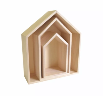 Set de 3 estanterías de casitas Artemio