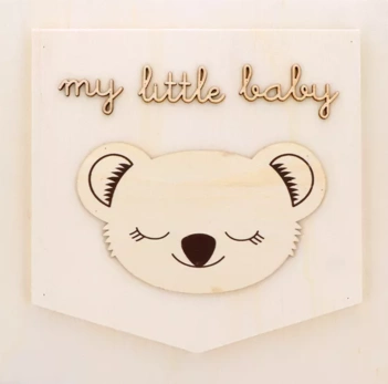 Rectangular wooden frame My little Baby Artemio

