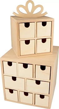 Set de 2 Cajas de Regalo de Madera Artemio