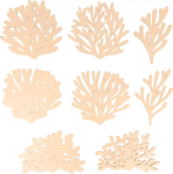 Houten die-cuts 8 koralen Corail Artemio