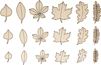 Artemio Fall In Love MDF Silhouetten Herfstbladeren 