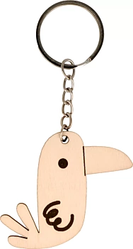 Holz-Schlüsselanhänger Safari-Vogel Artemio