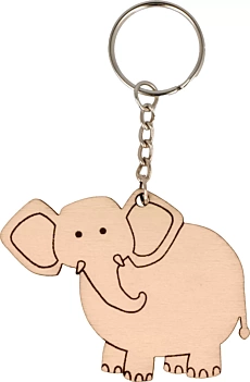 Houten Sleutelhanger Olifant Safari Artemio