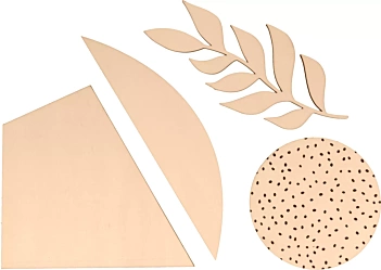 Artemio Color Block Set mit Die-cuts aus Holz Blumen