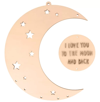 Siluetas de Madera Luna y Estrellas Artemio