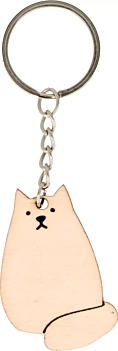 Porte-clés chat en bois Life is Simple Artemio