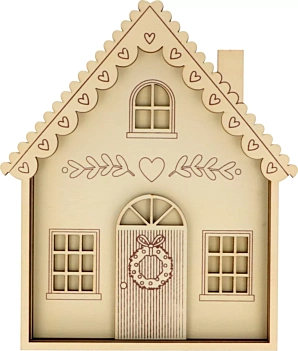 Die-cut de madeira Casa Home for Christmas Artemio