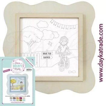 Impressão em tela Boy Dayka Bike Clipart