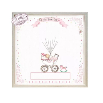 Lienzo prediseñado Huellas Comunión niño Dayka