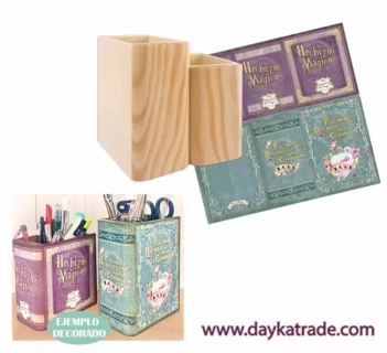 Dayka Set of 2 Pencil Holders Magic Books
