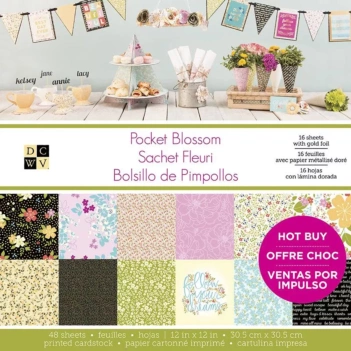 DCWV Pocket Blossom 12 x 12 in. Scrapbooking Paper Pad