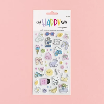 Sami Garra Oh Happy Day Puffy Stickers Illustrationen 