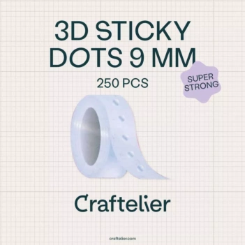 Craftelier Basics Zelfklevende 3D Stippen 9 mm