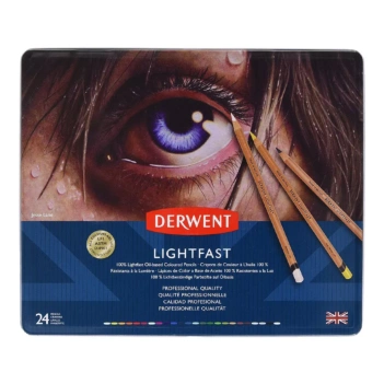Caja Metálica 24 Lápices de Colores Lightfast Derwent